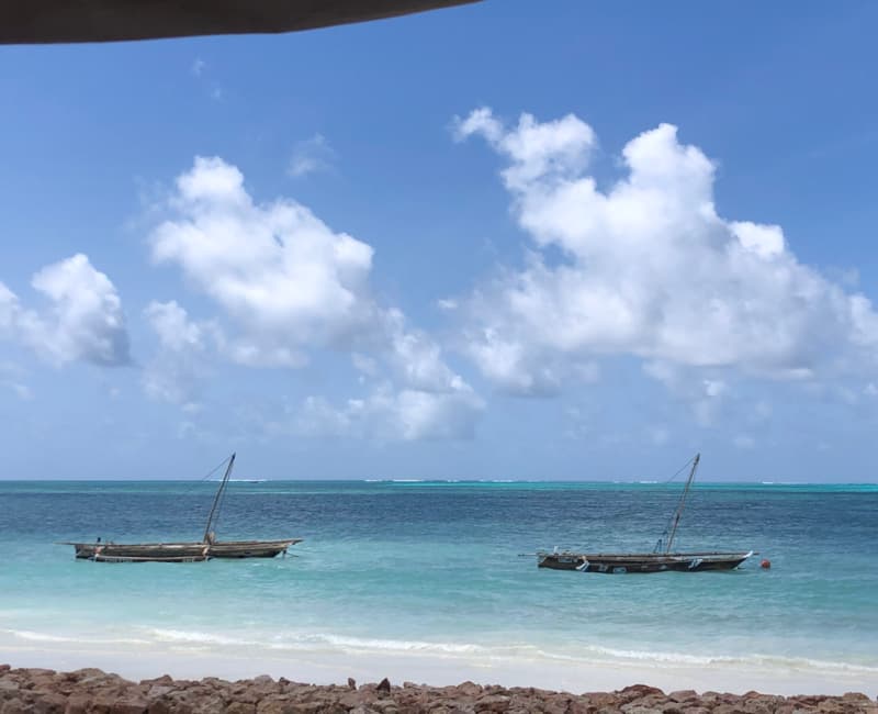 Sonne-Schwimmen-Sansibar